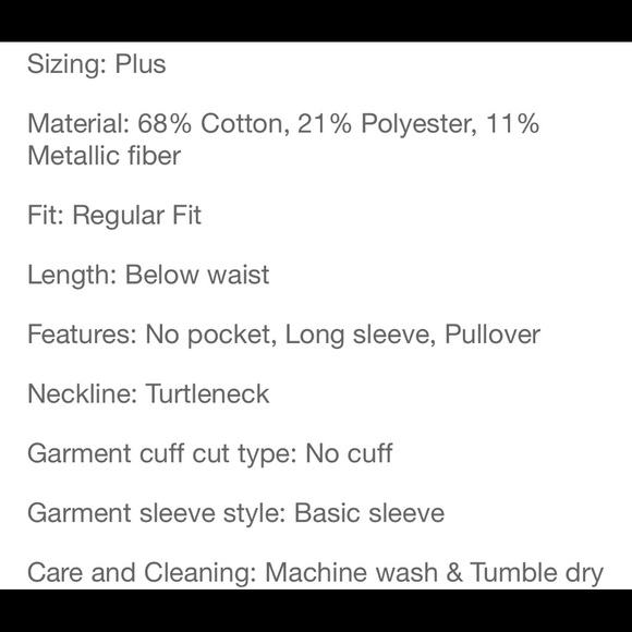 AVA & VIV ⭐️Cream/Gold Pullover w/Cowl Neck - Picture 8 of 8